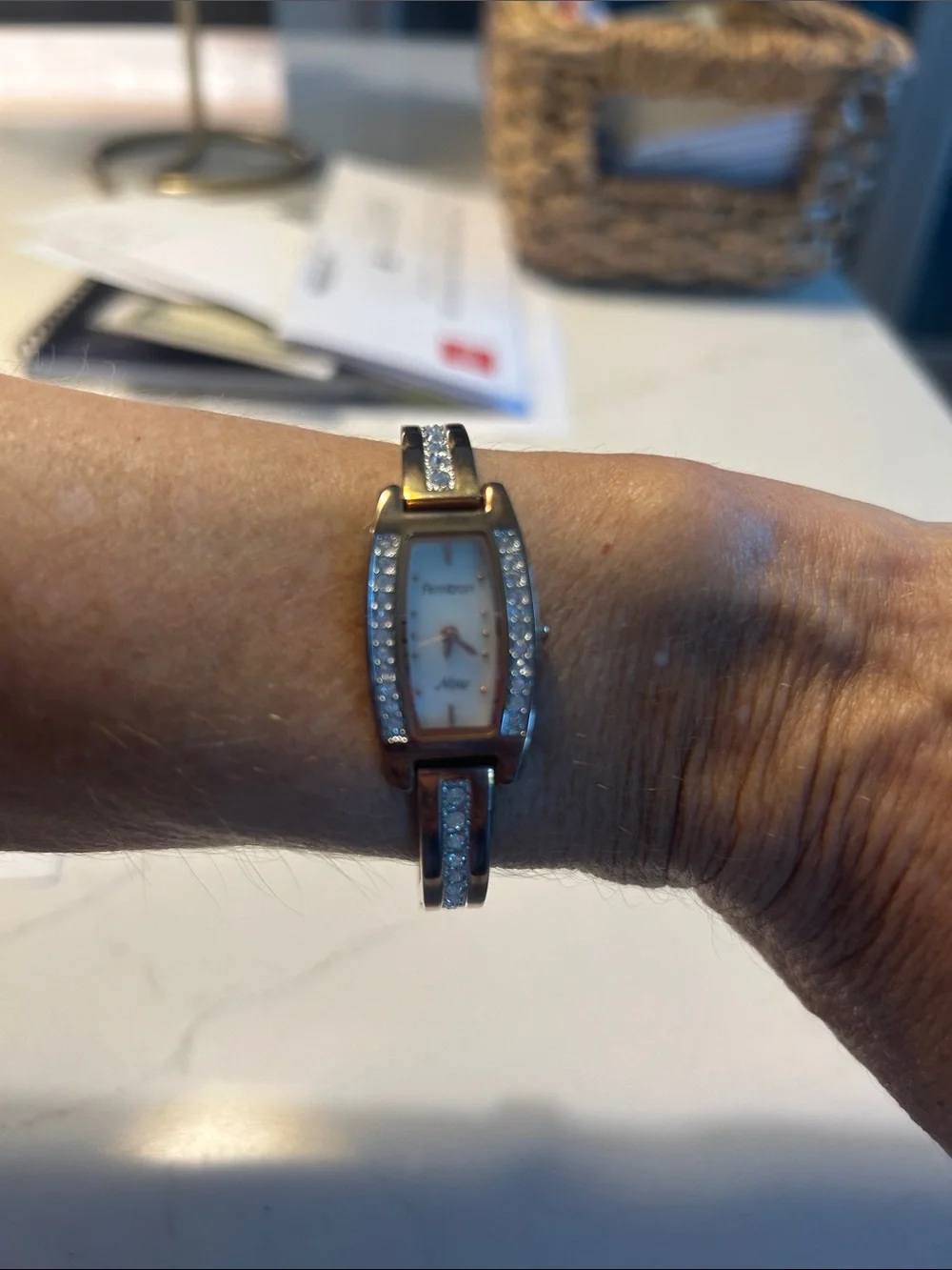 Armitron (Now) Crystal Accent Women's Bracelet Watch in Rose Gold